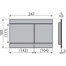 Кнопка управления ALCAPLAST FUN-N-P для скрытых систем инсталляции, никель глянец