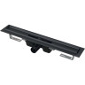 Водоотводящий желоб ALCAPLAST APZ1BLACK-950 с порогами для перфорированной решетки, черный матовый, горизонтальный сток